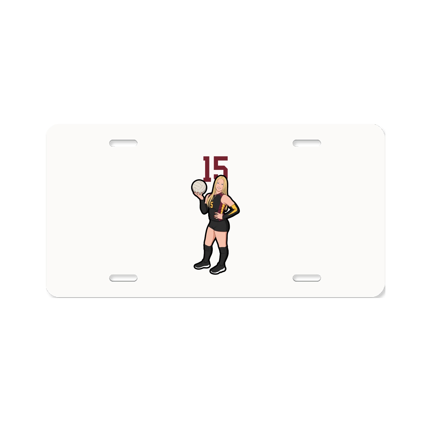 License Plate — Number Top in Classic