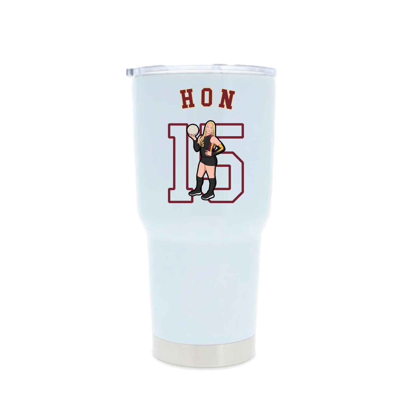 30oz Stainless Steel Tumbler — Shirsey Arch in White