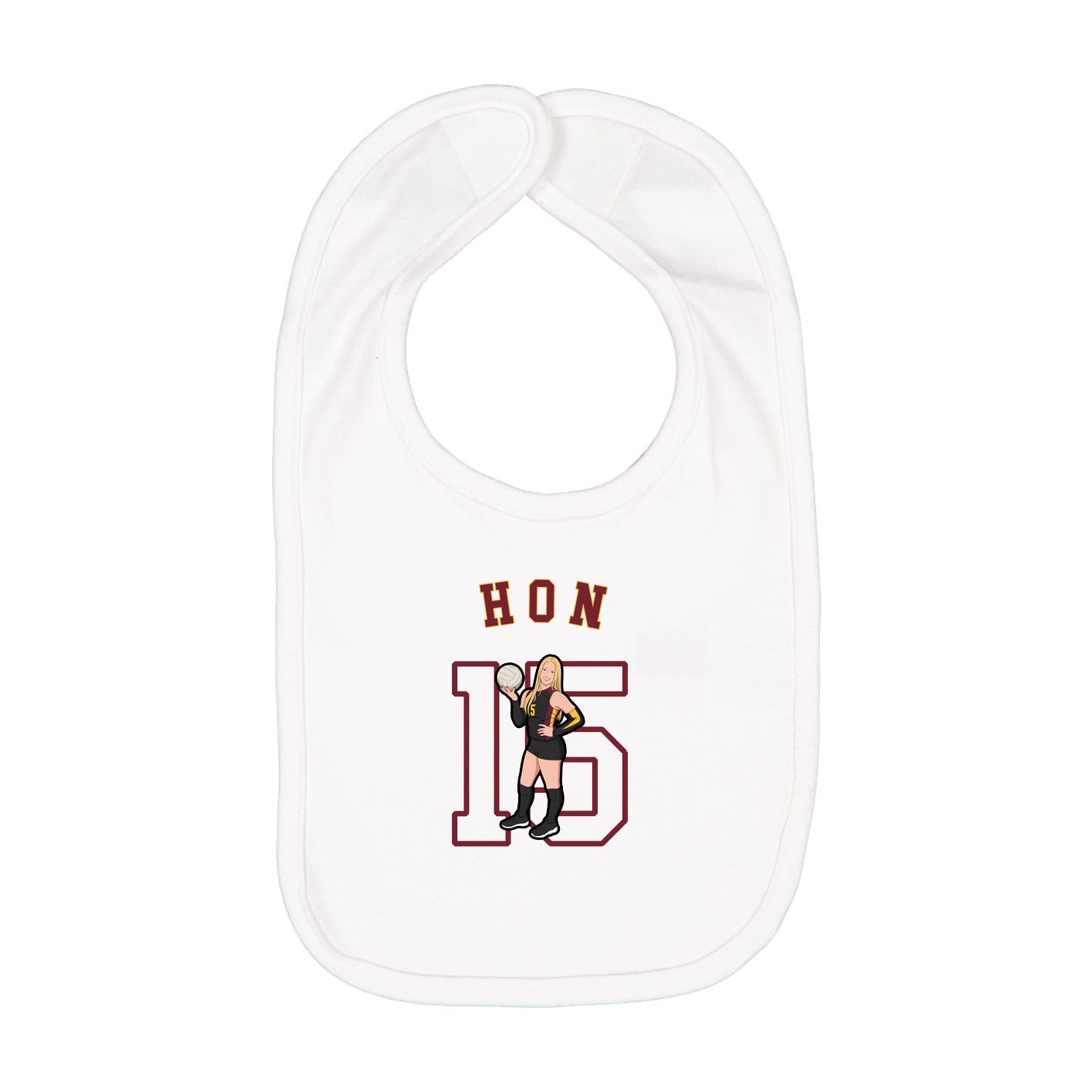 Infant Bib — Shirsey Arch in White