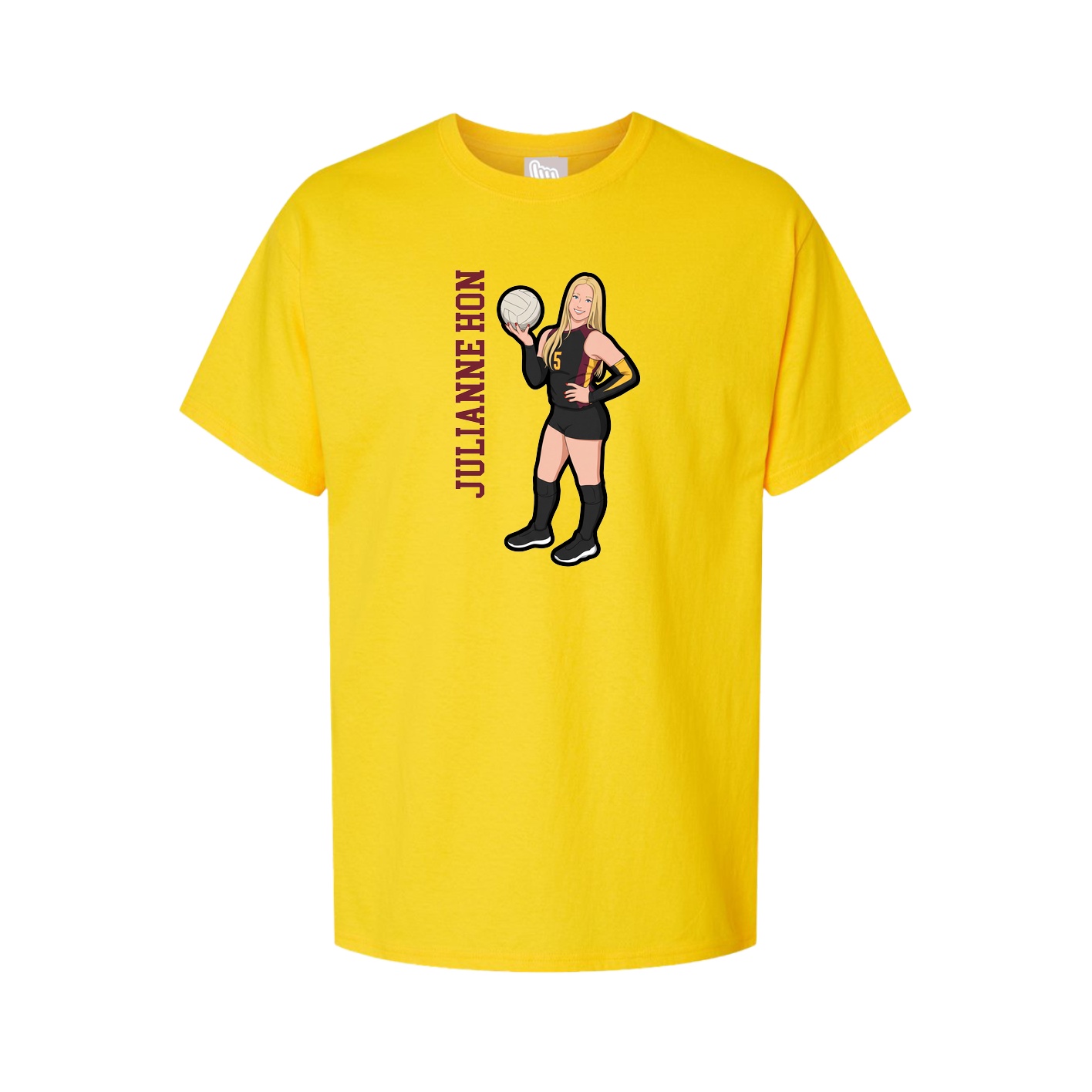 Tee — Name Vertical in Gold