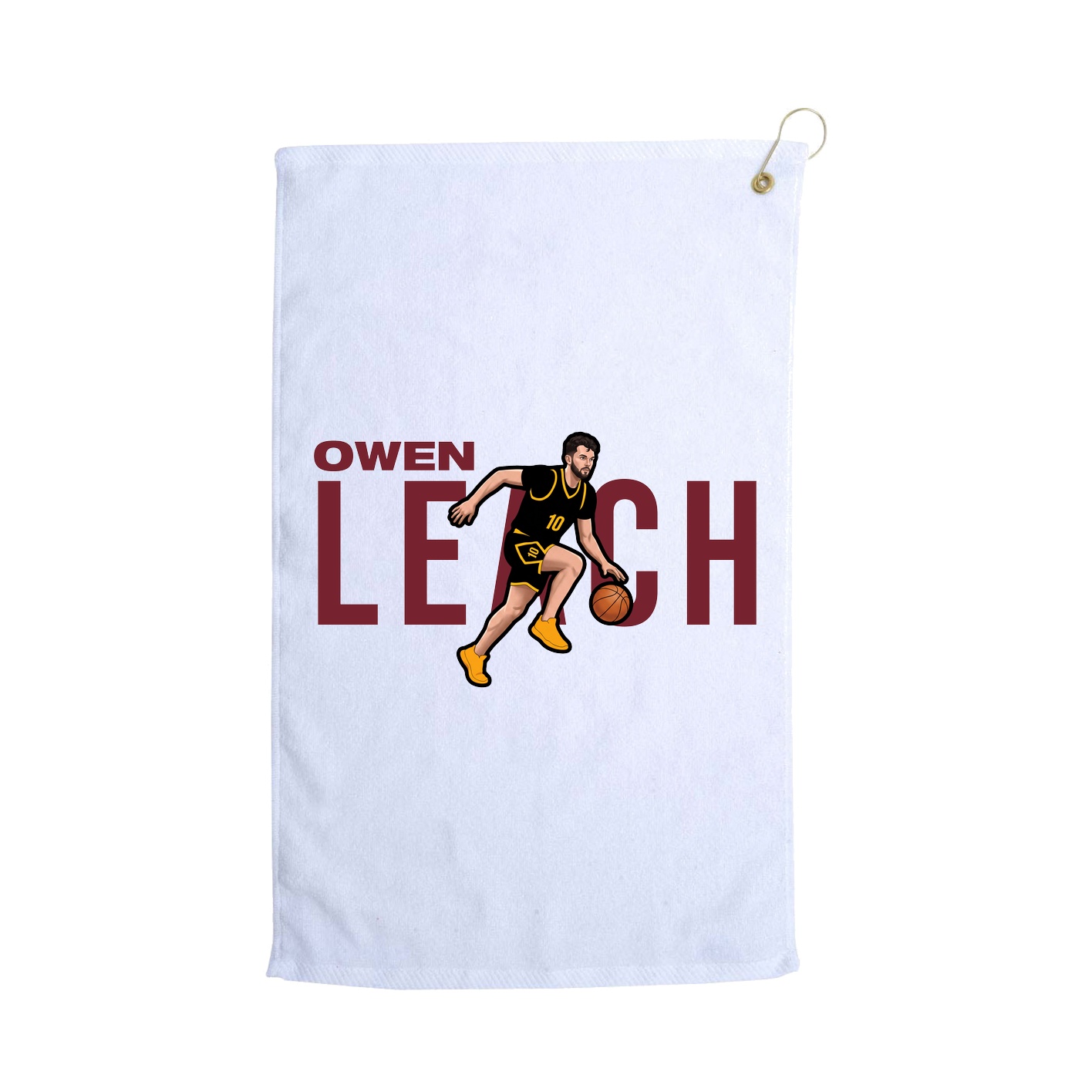 Golf Towel — Player Name in White
