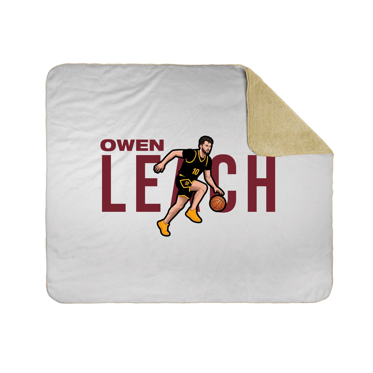 Throw Blanket — Player Name in White