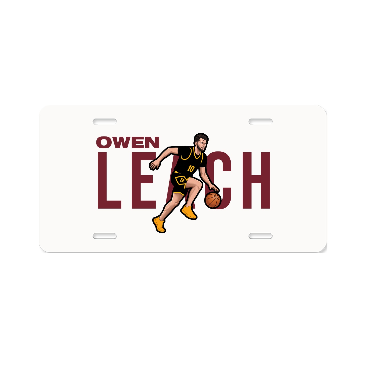 License Plate — Player Name in Classic
