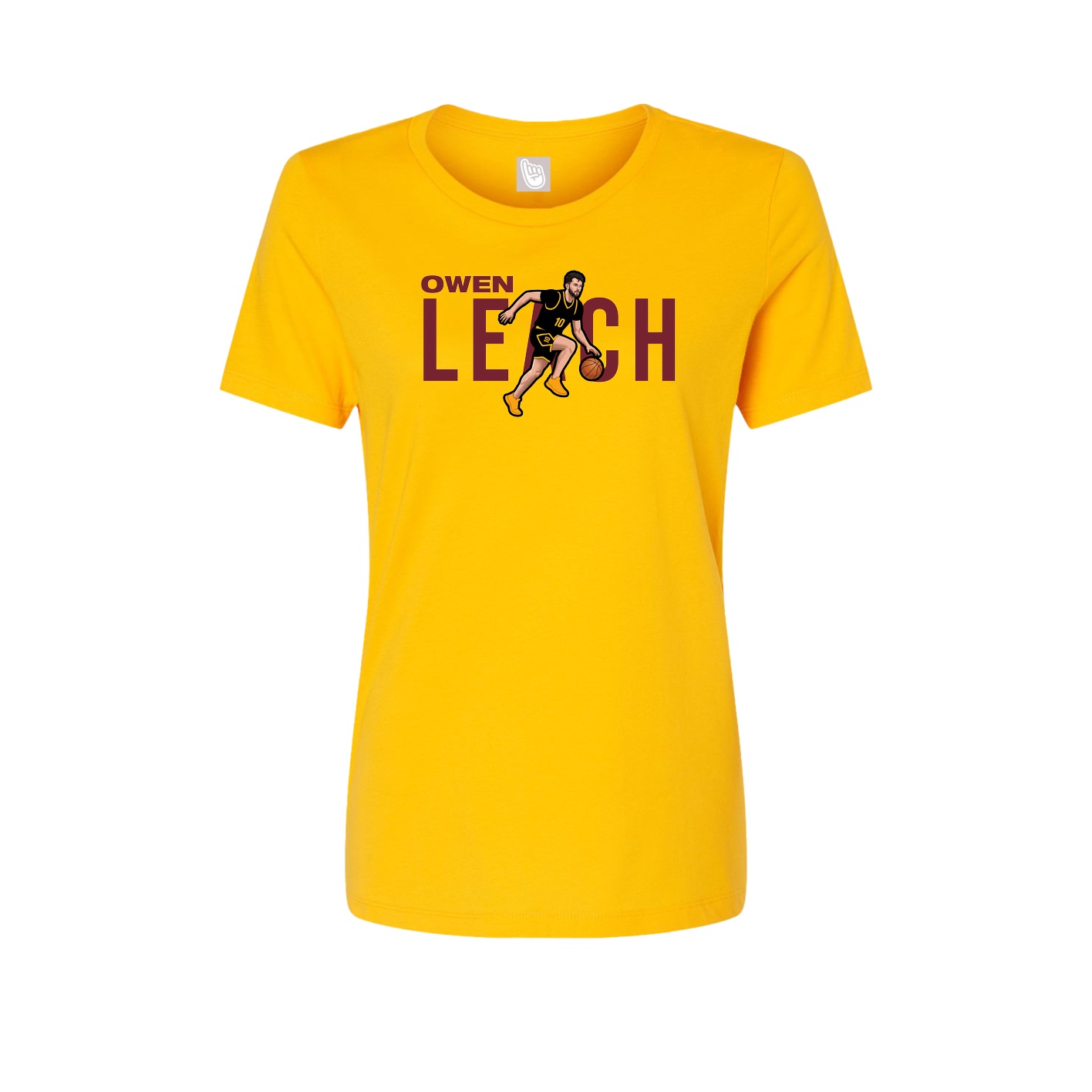 Fitted Women's Tee — Player Name in Gold