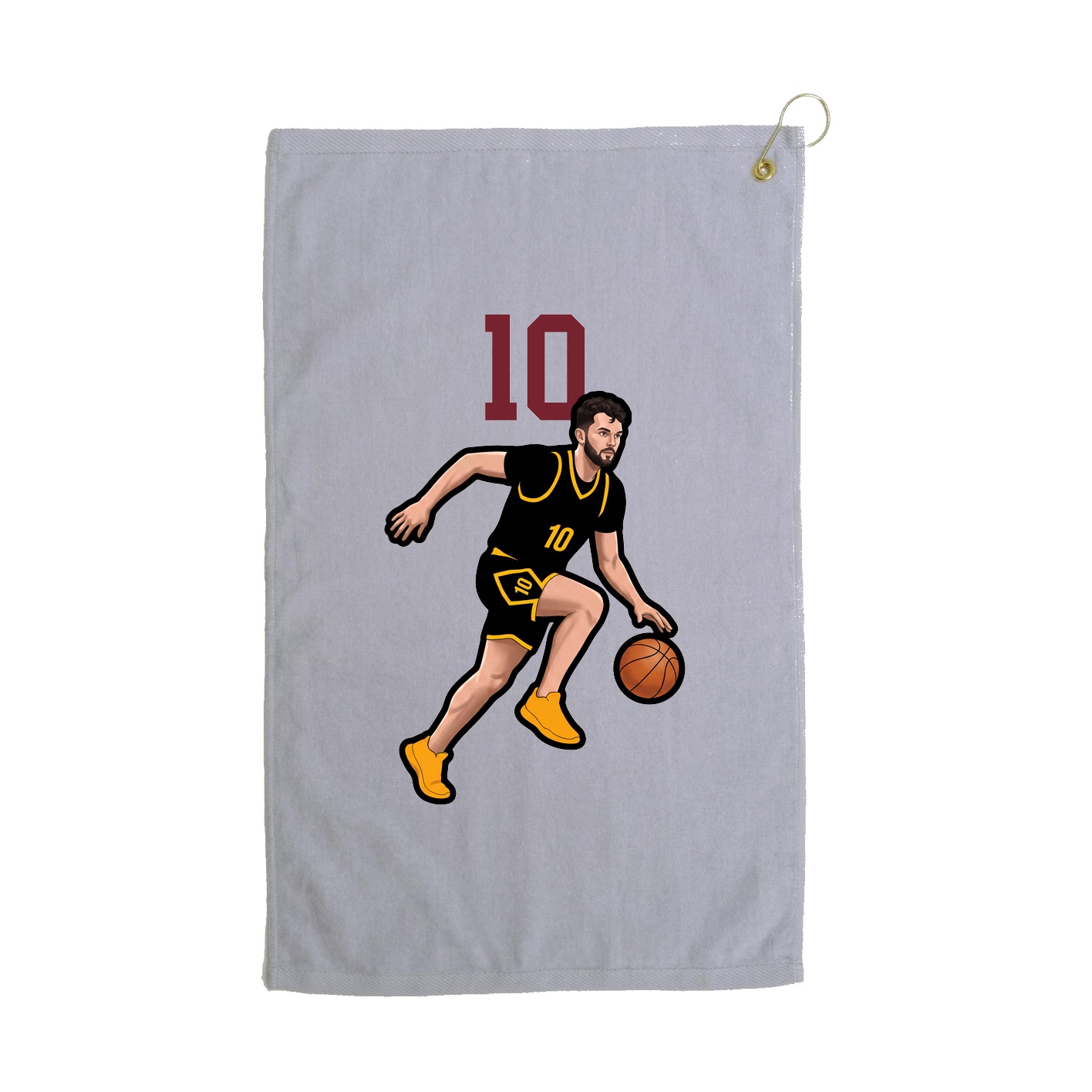 Golf Towel — Number Top in Grey