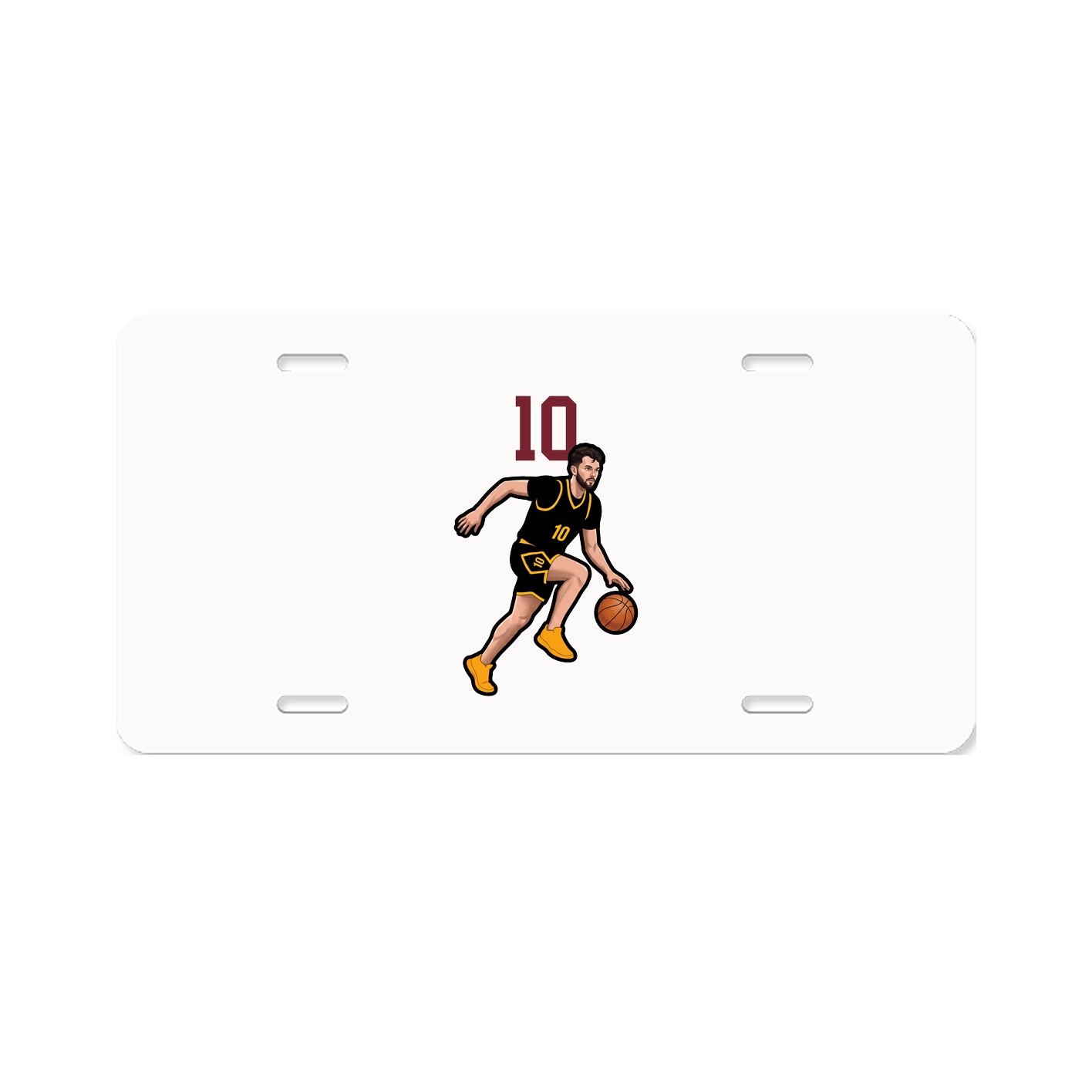 License Plate — Number Top in Classic