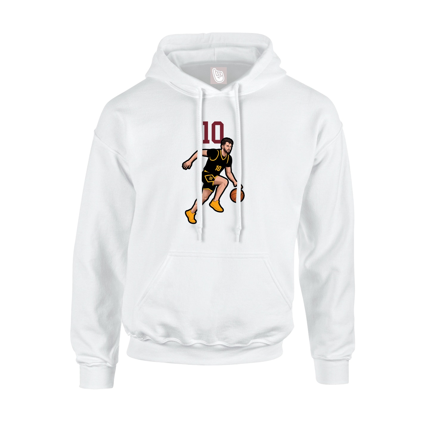 Hoodie — Number Top in White