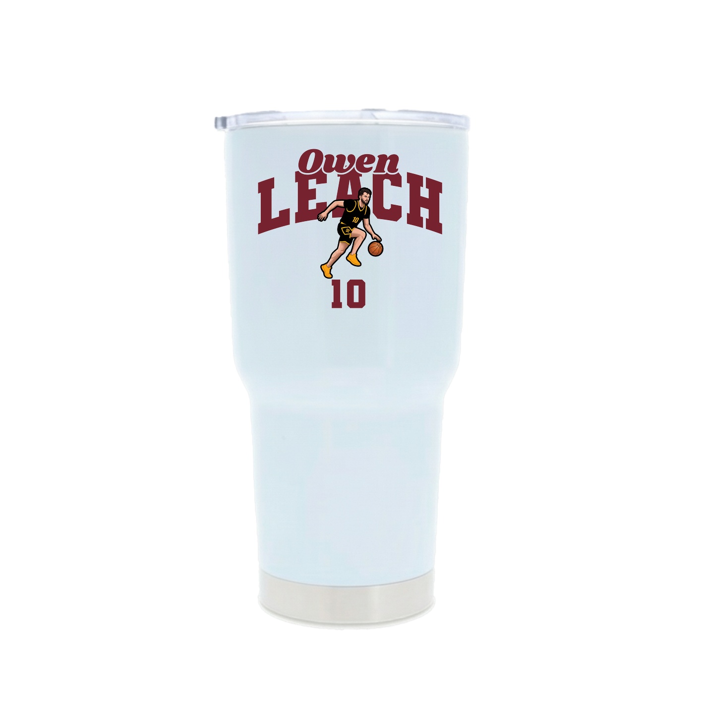 30oz Stainless Steel Tumbler — Signature Arch in White