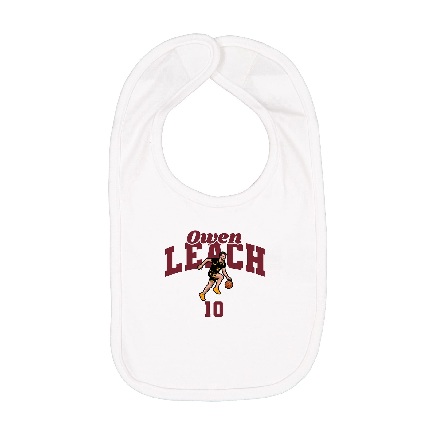 Infant Bib — Signature Arch in White