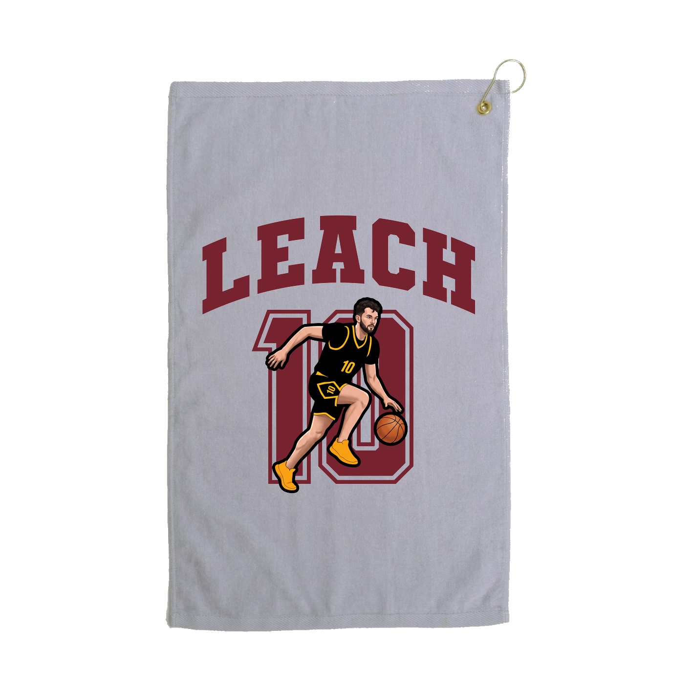 Golf Towel — Number in Grey