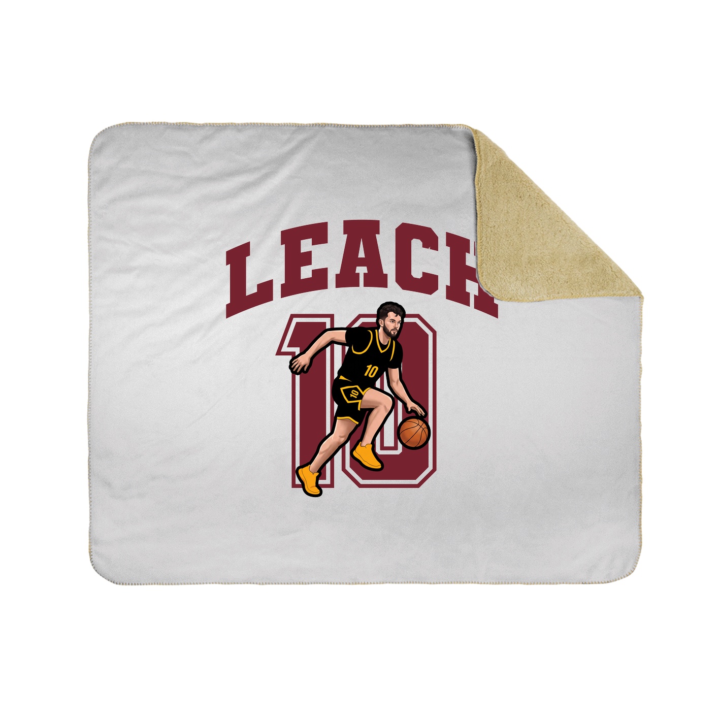 Throw Blanket — Number in White