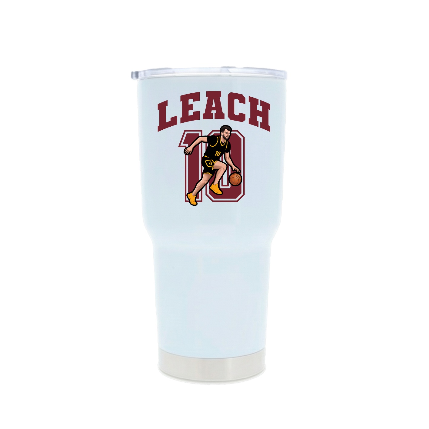 30oz Stainless Steel Tumbler — Number in White