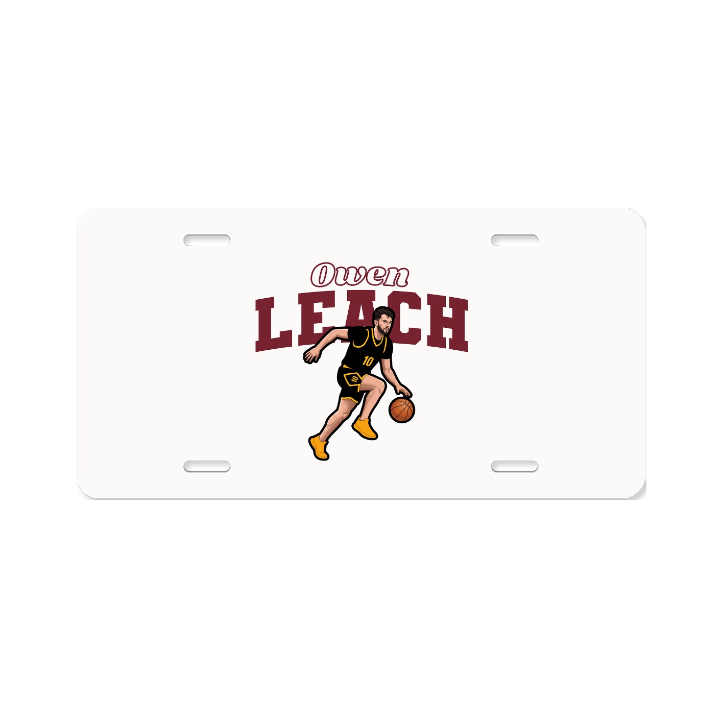 License Plate — Name Arch in Classic