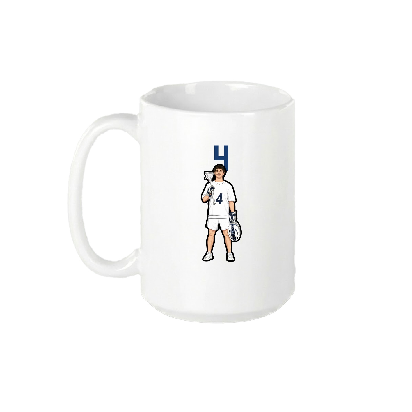 15oz Coffee Mug — Number Top in White