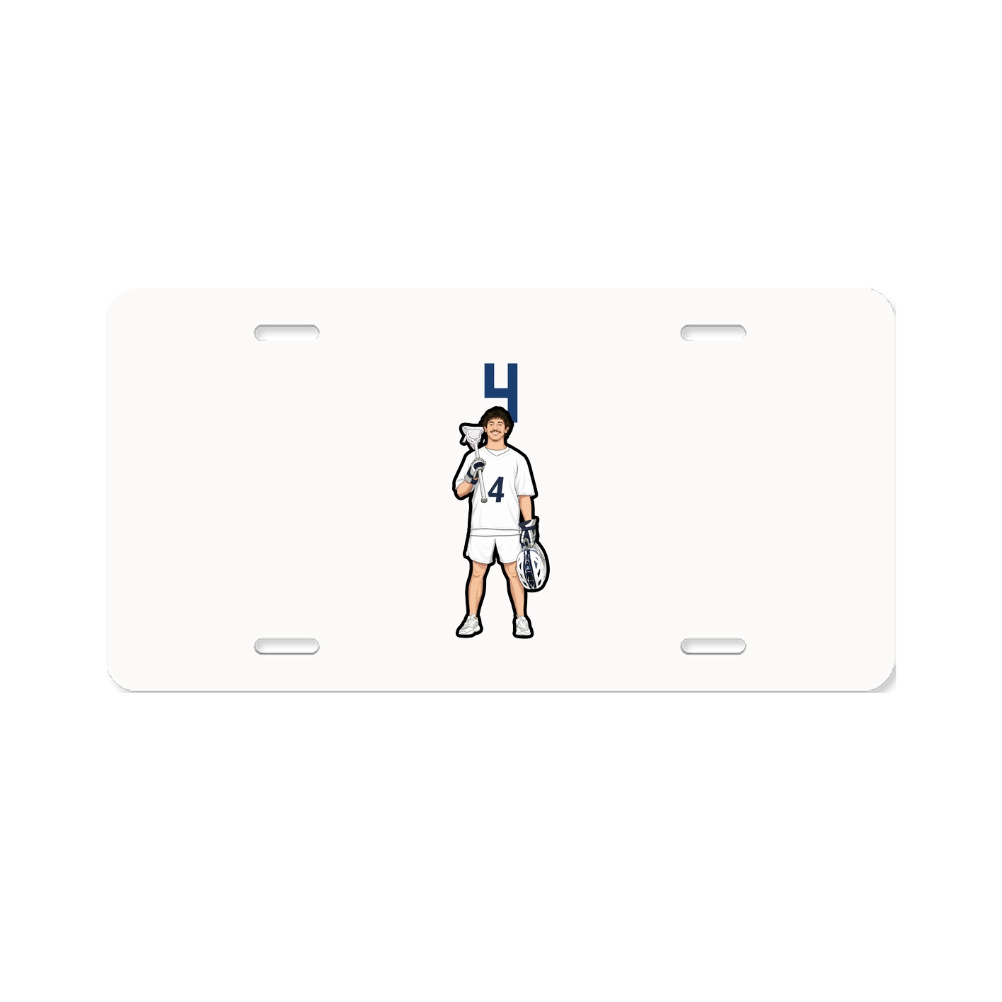 License Plate — Number Top in Classic