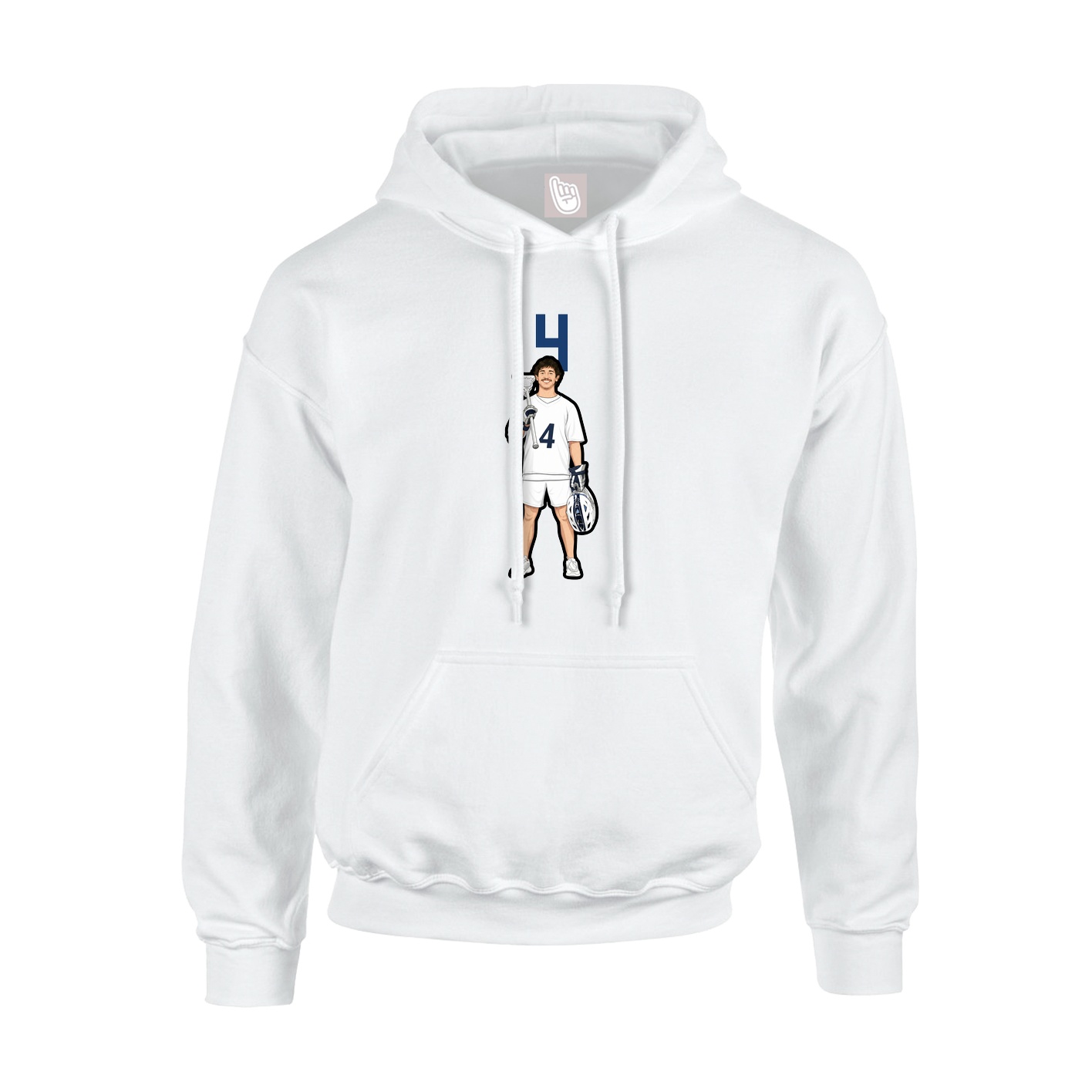 Hoodie — Number Top in White