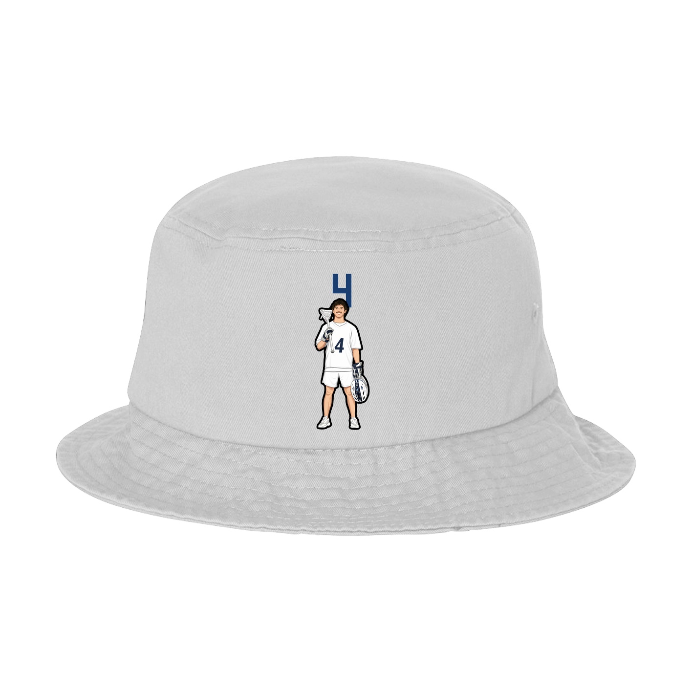 Bucket Cap — Number Top in White