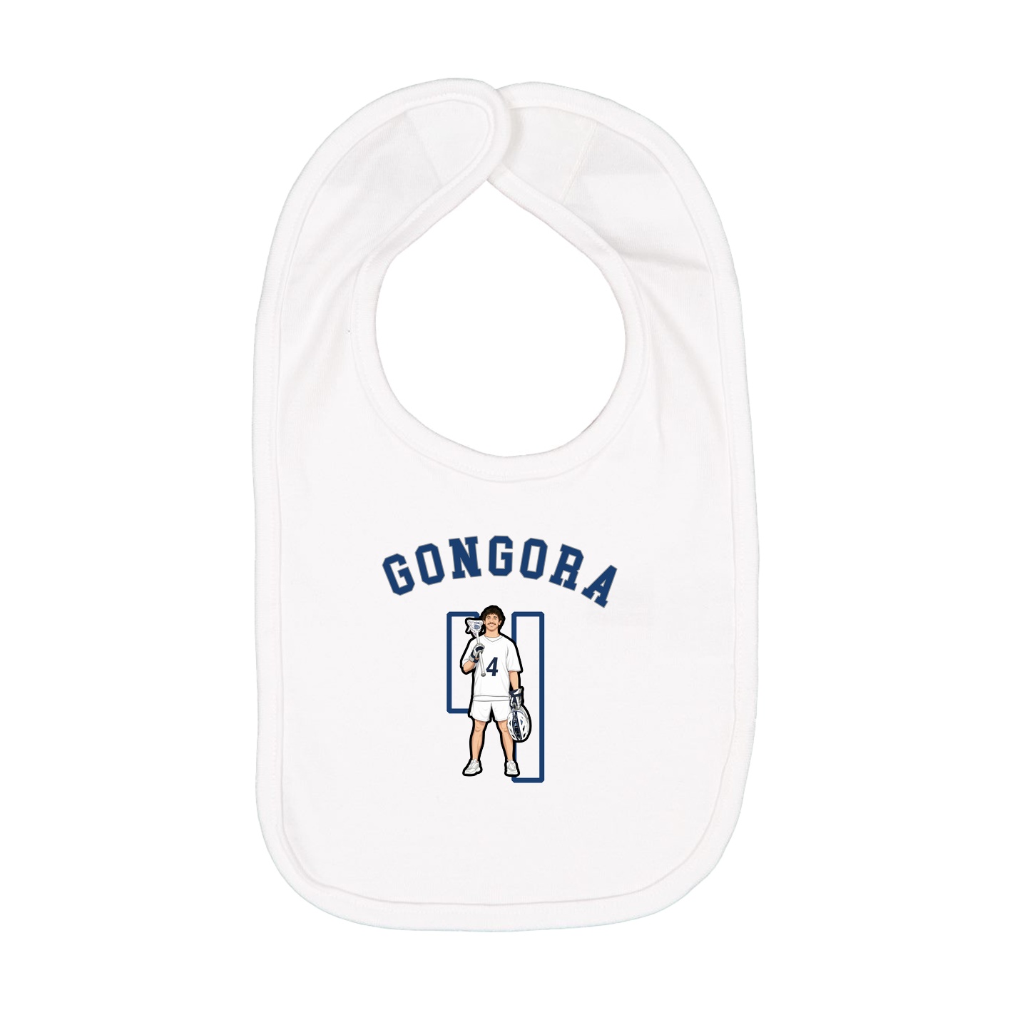 Infant Bib — Shirsey Arch in White