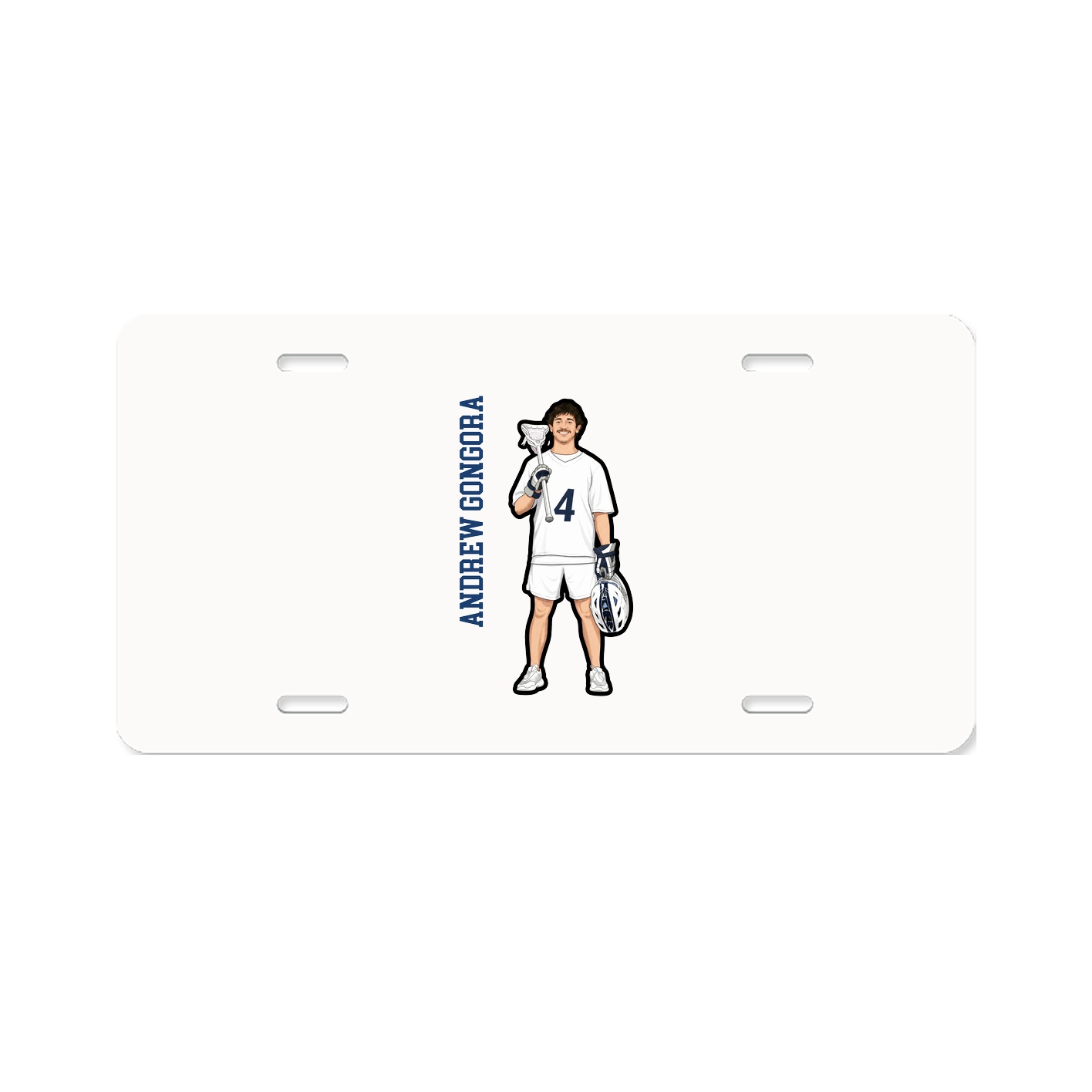 License Plate — Name Vertical in Classic