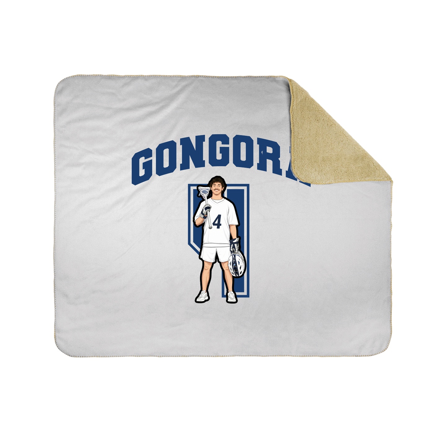Throw Blanket — Number in White