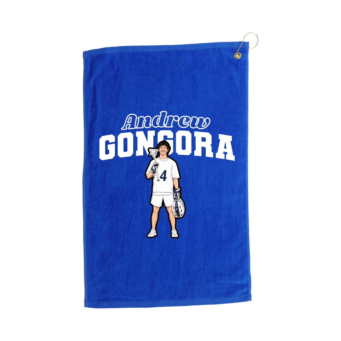 Golf Towel — Name Arch in Royal
