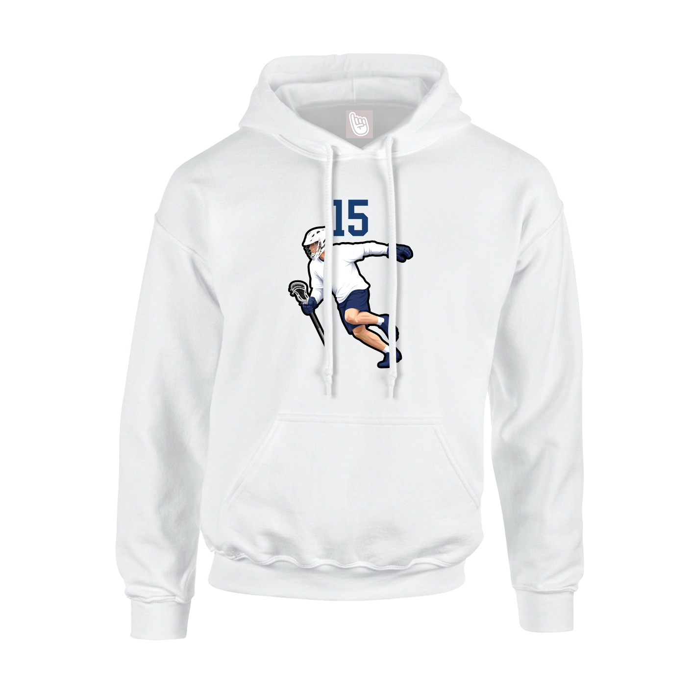 Hoodie — Number Top in White