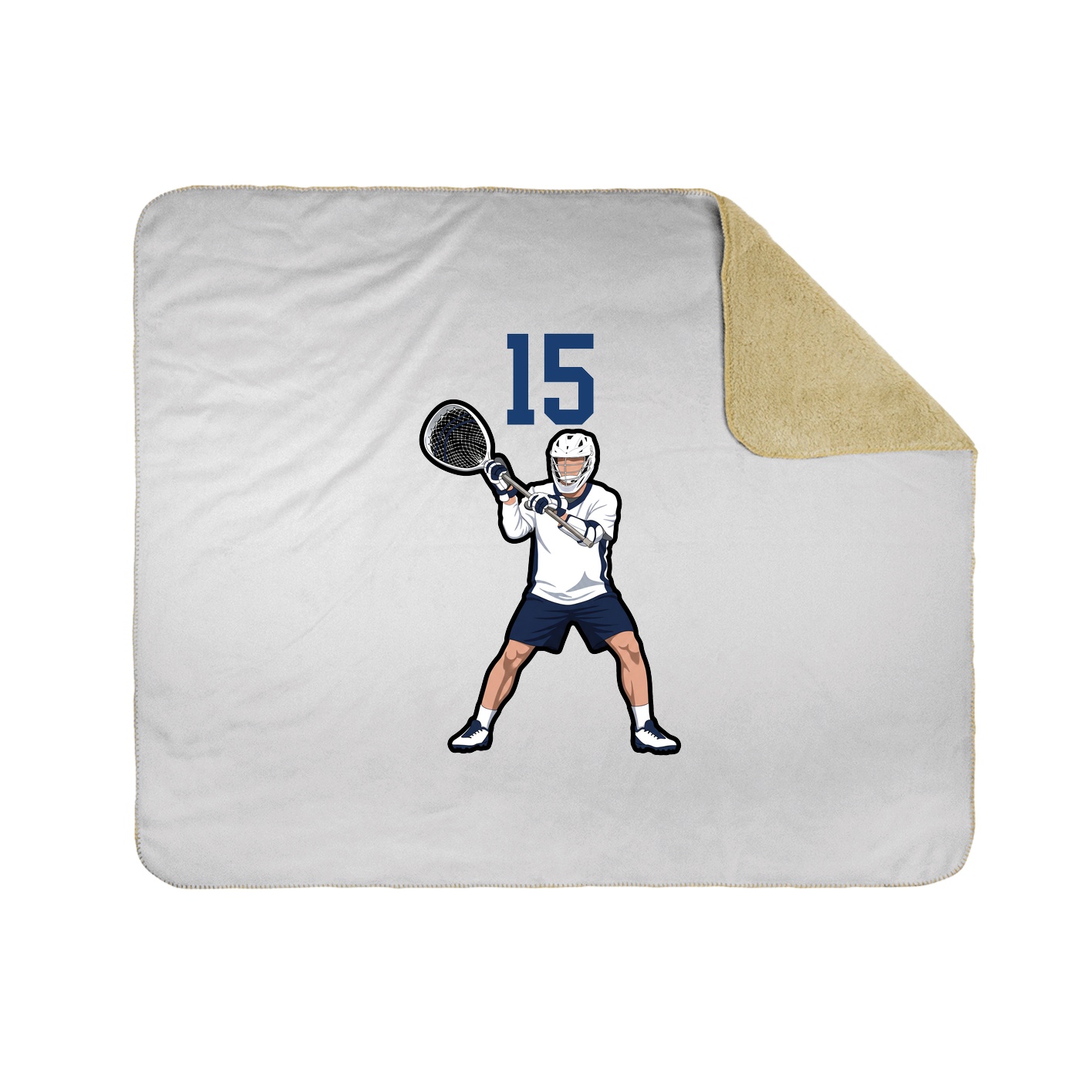Throw Blanket — Number Top in White