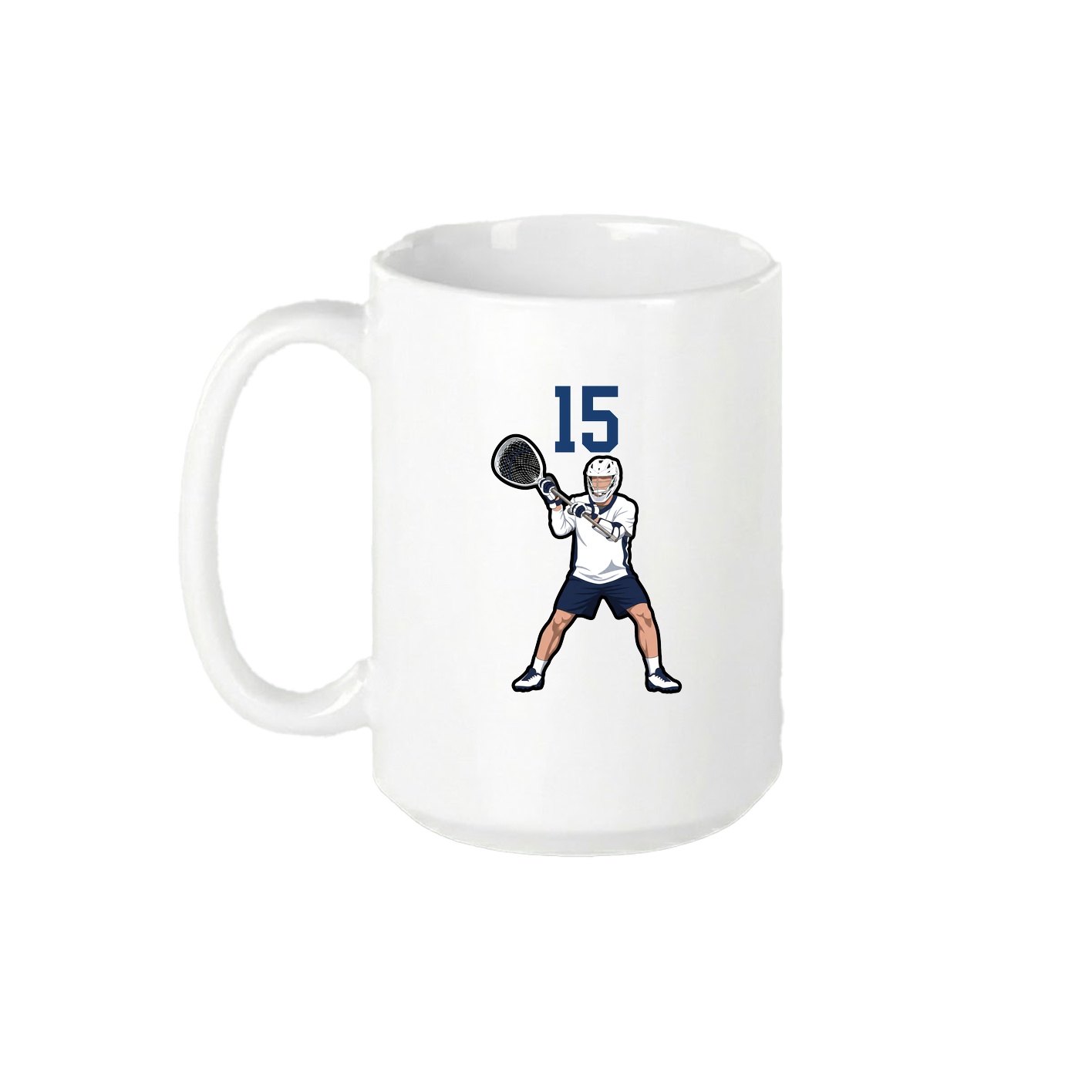 15oz Coffee Mug — Number Top in White