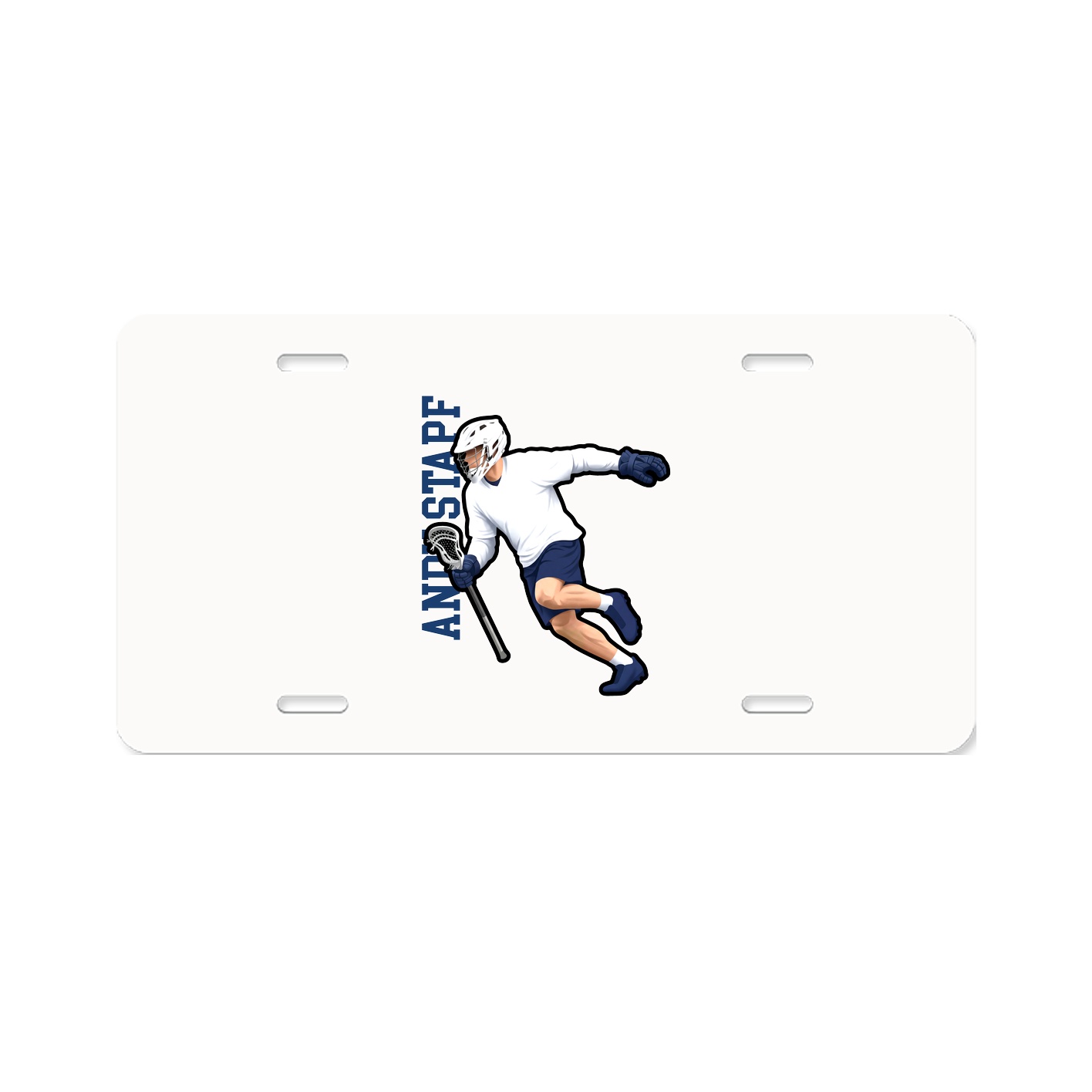 License Plate — Name Vertical in Classic