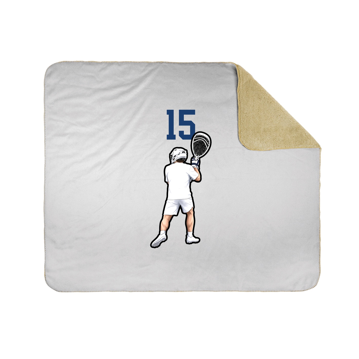 Throw Blanket — Number Top in White