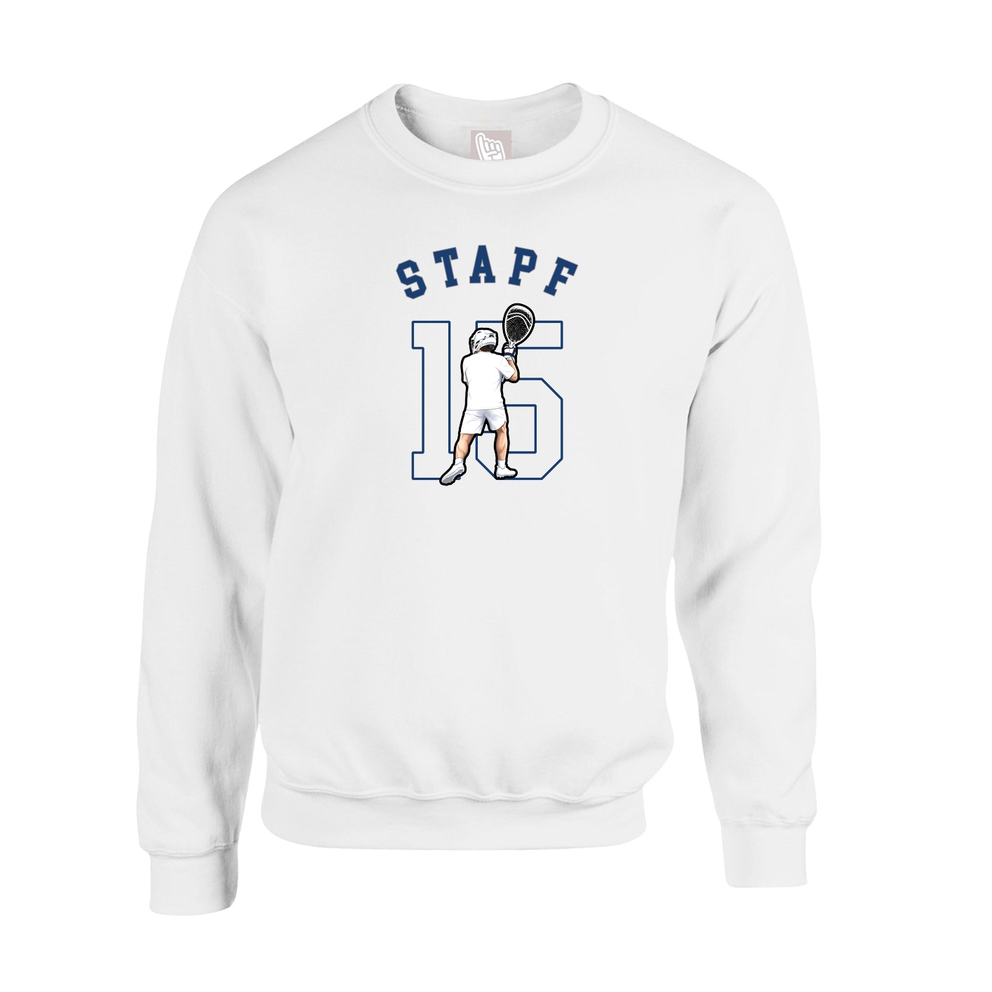 Fleece Crew — Shirsey Arch in White