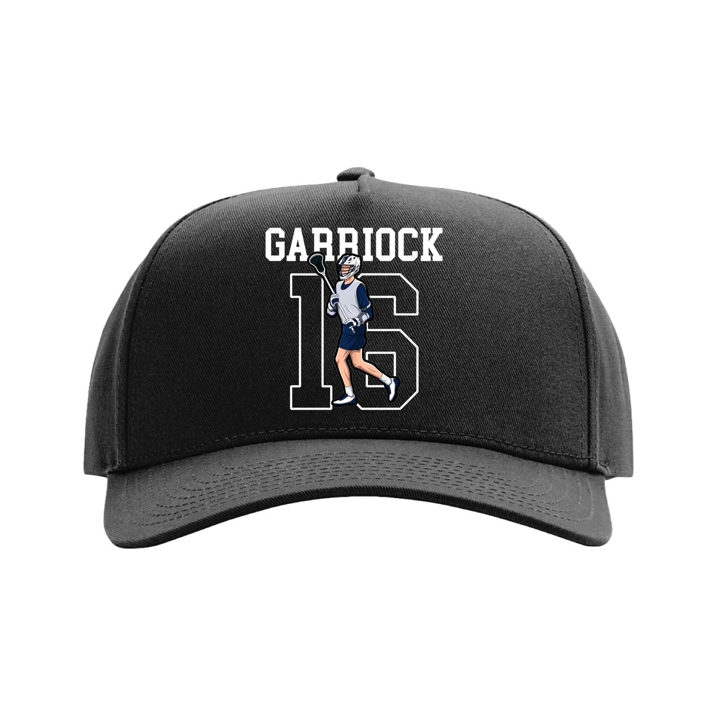 Full Fabric Five-Panel Champ Cap — Shirsey in Black