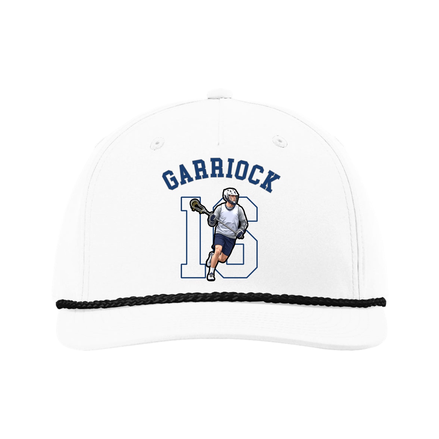 Five-Panel Classic Rope Cap — Shirsey Arch in White