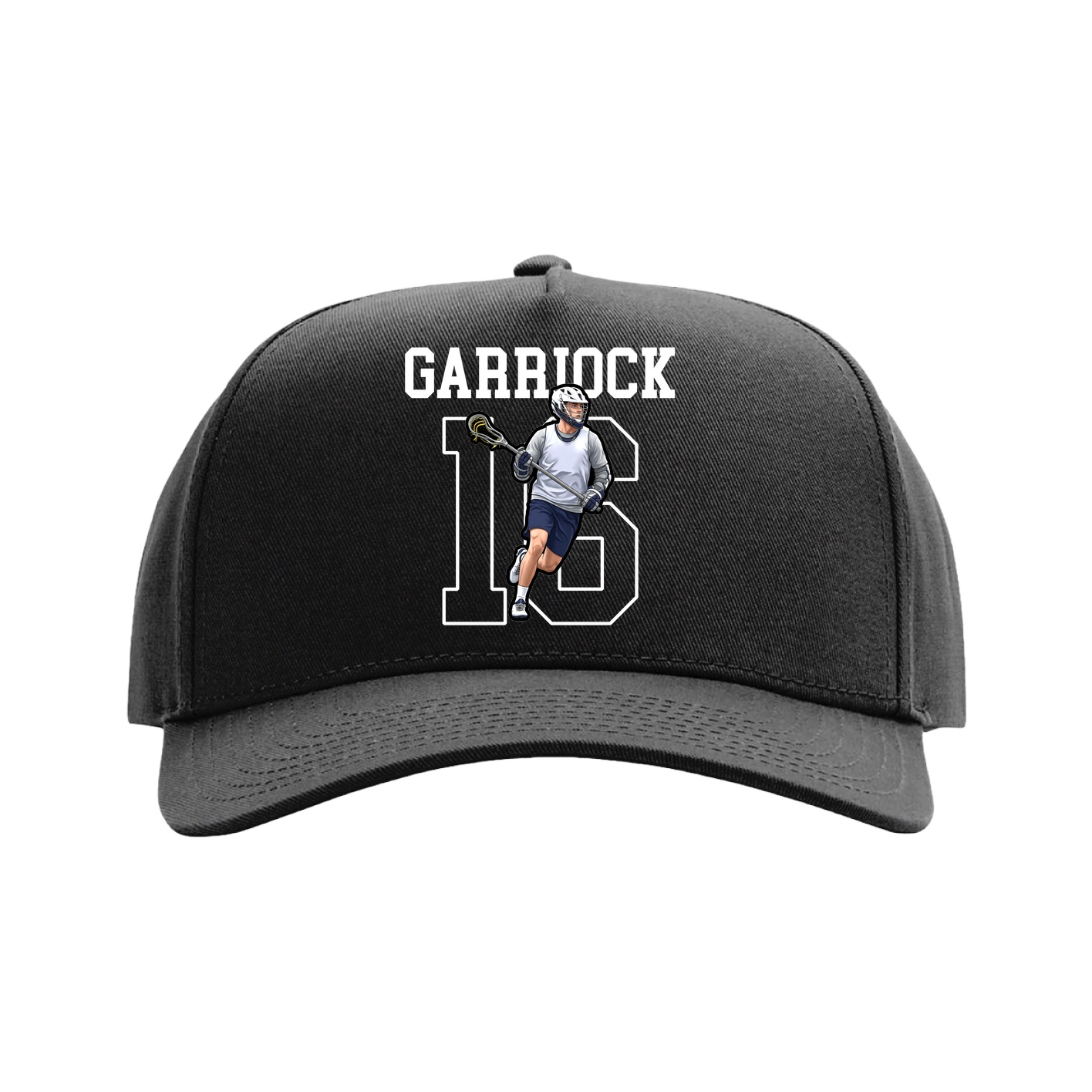 Full Fabric Five-Panel Champ Cap — Shirsey in Black