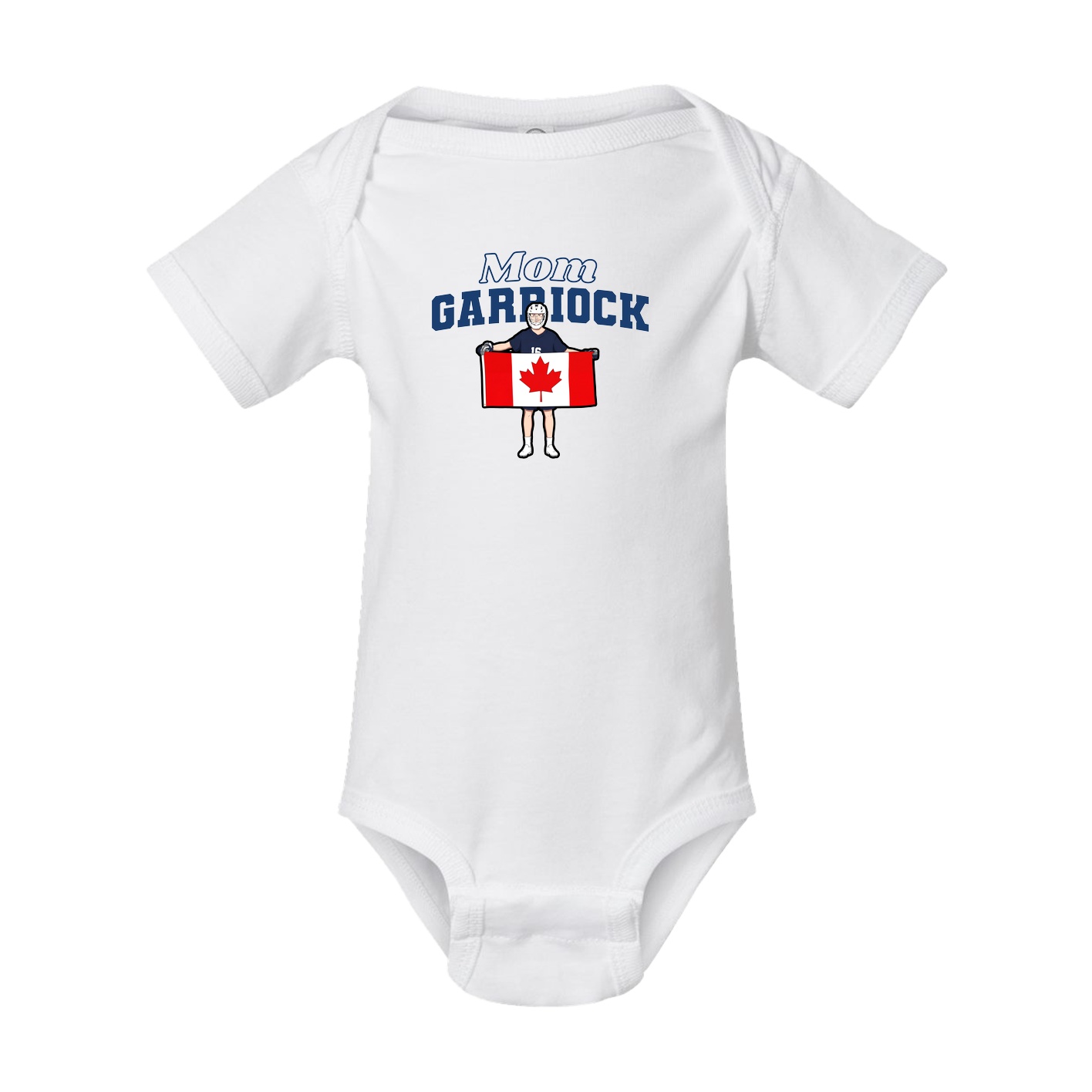 Baby Onesie — Mothers Day Block in White