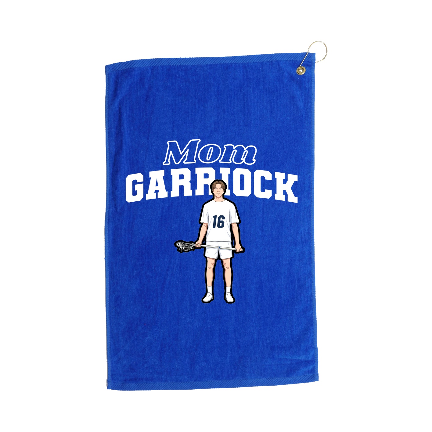 Golf Towel — Mothers Day Block in Royal