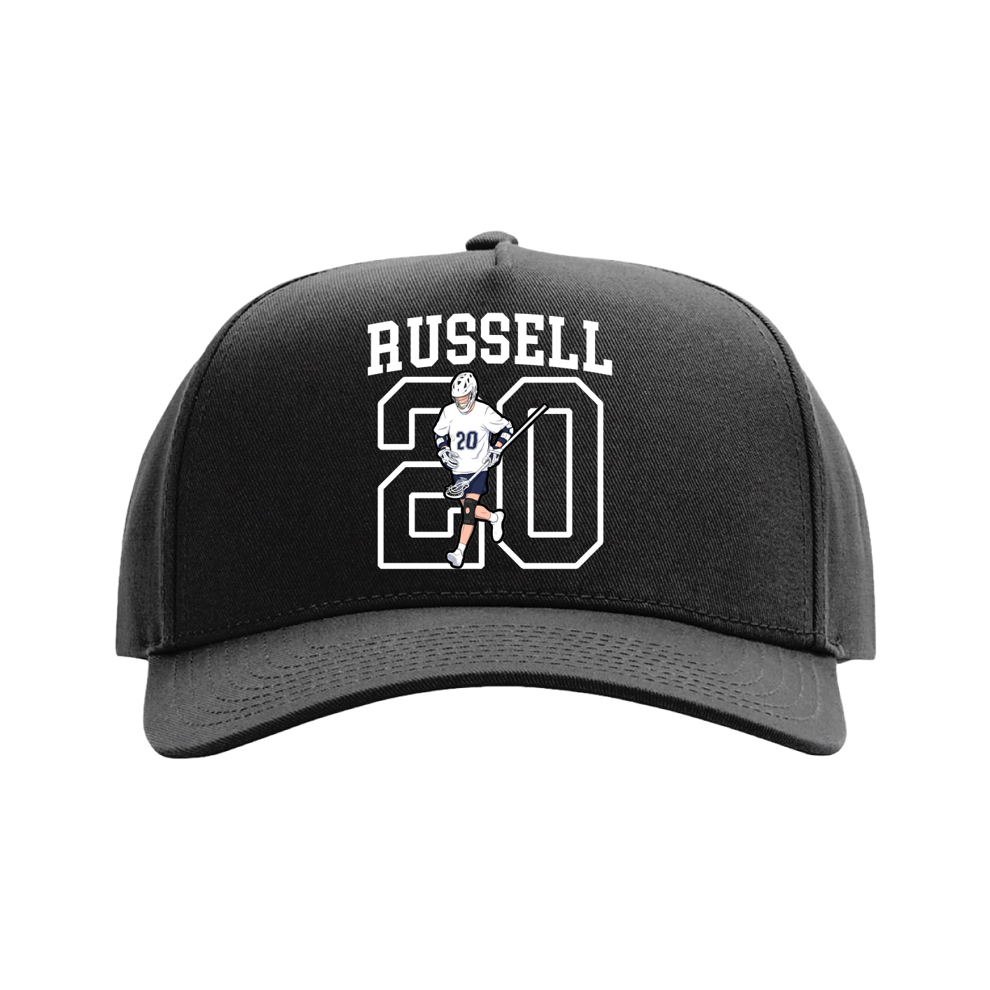 Full Fabric Five-Panel Champ Cap — Shirsey in Black