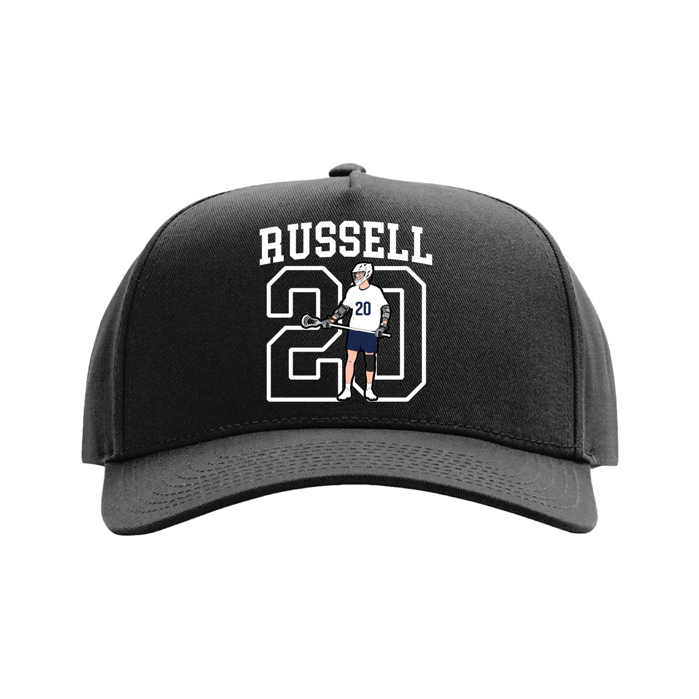 Full Fabric Five-Panel Champ Cap — Shirsey in Black