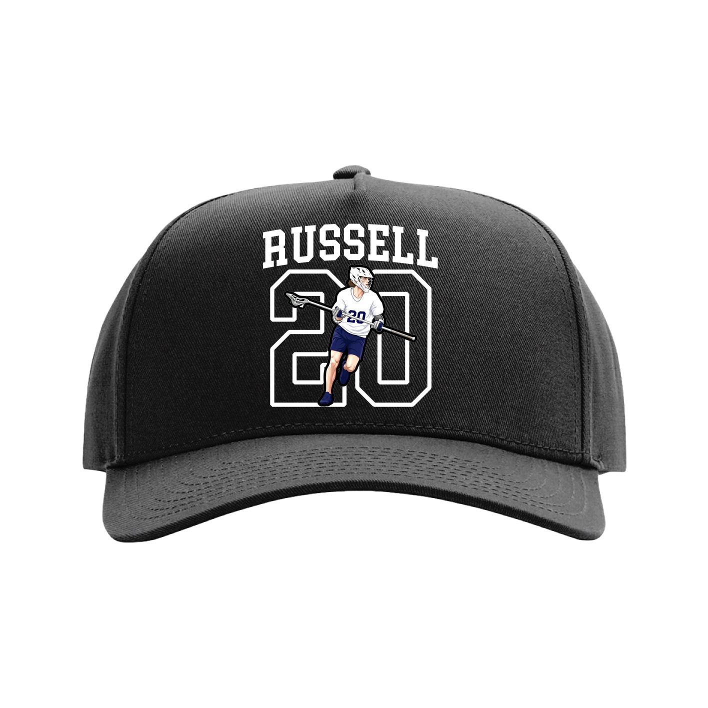 Full Fabric Five-Panel Champ Cap — Shirsey in Black