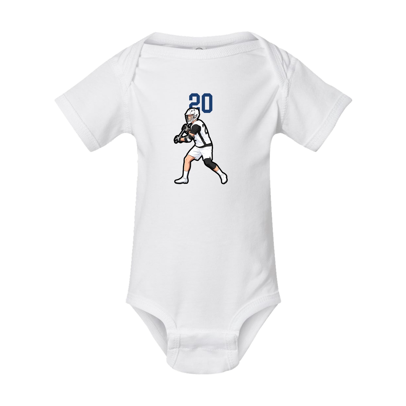Baby Onesie — Number Top in White