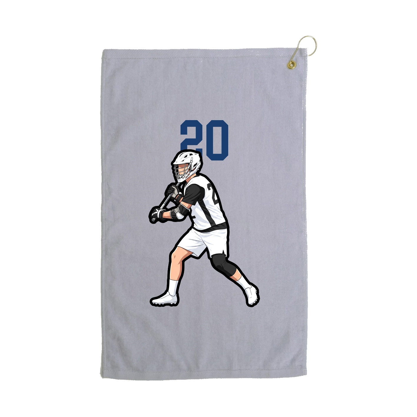 Golf Towel — Number Top in Grey
