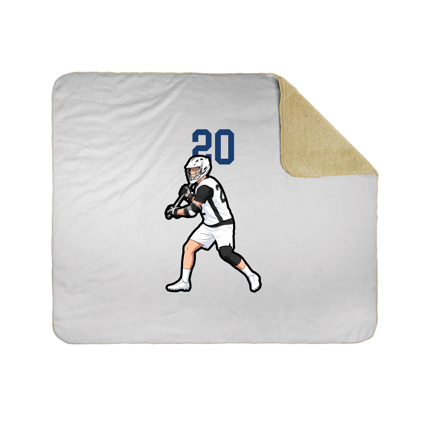 Throw Blanket — Number Top in White