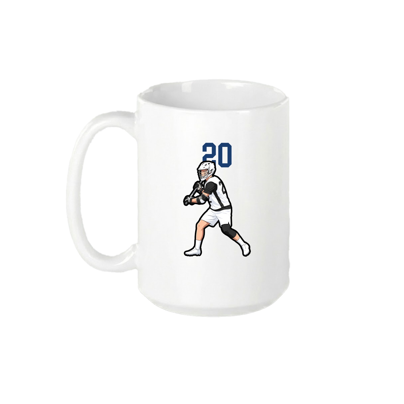 15oz Coffee Mug — Number Top in White