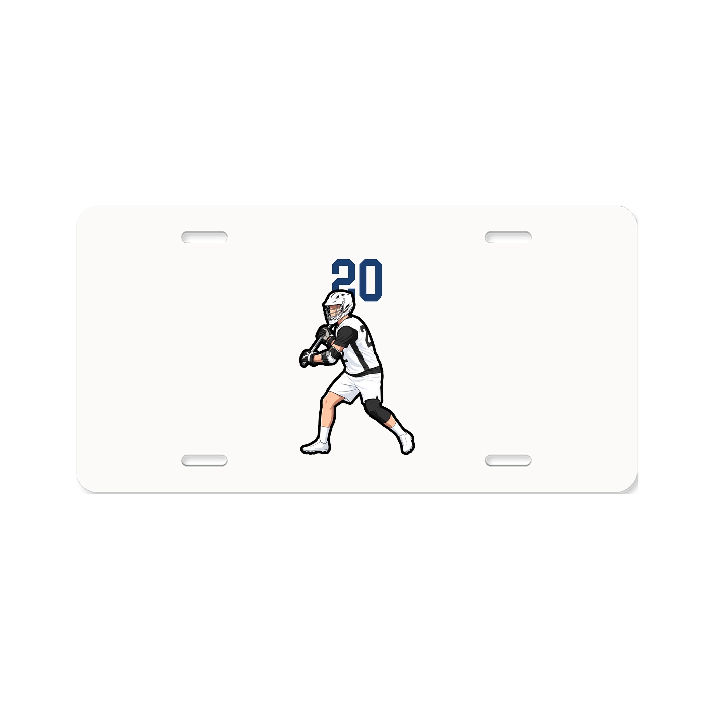 License Plate — Number Top in Classic