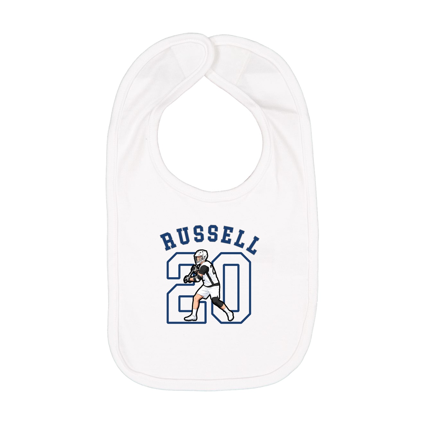 Infant Bib — Shirsey Arch in White