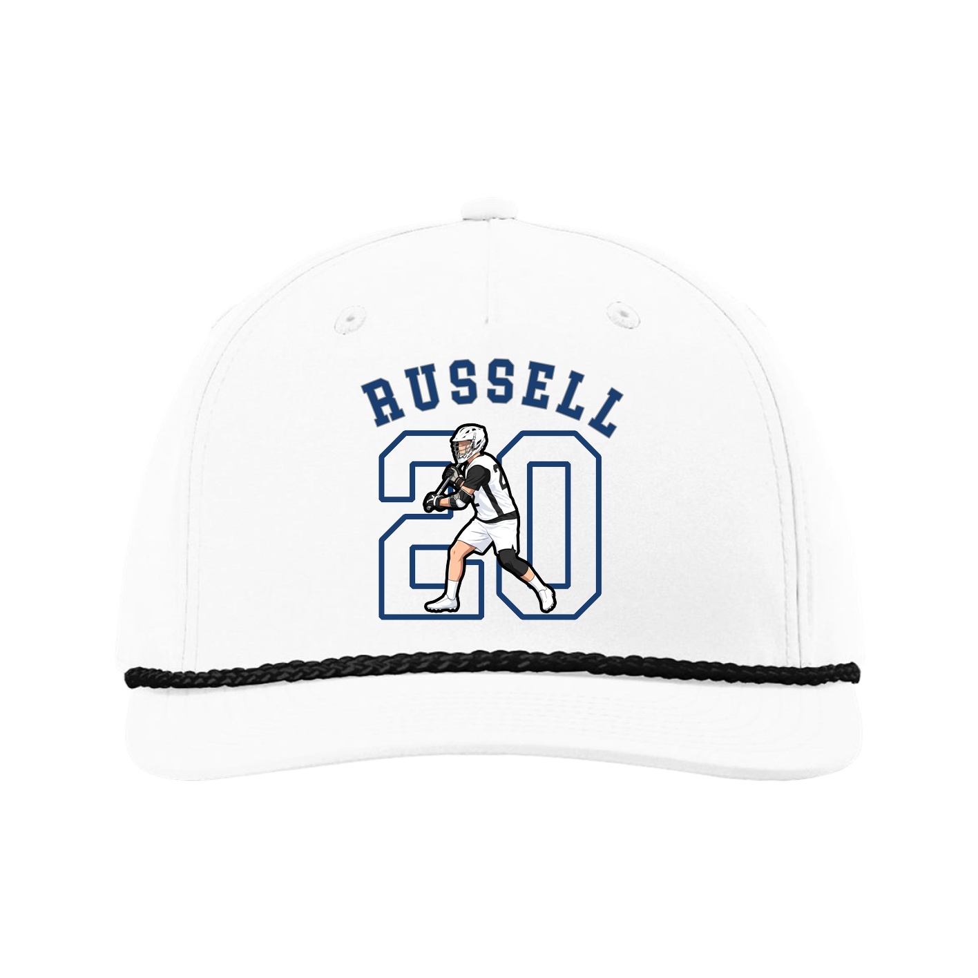Five-Panel Classic Rope Cap — Shirsey Arch in White
