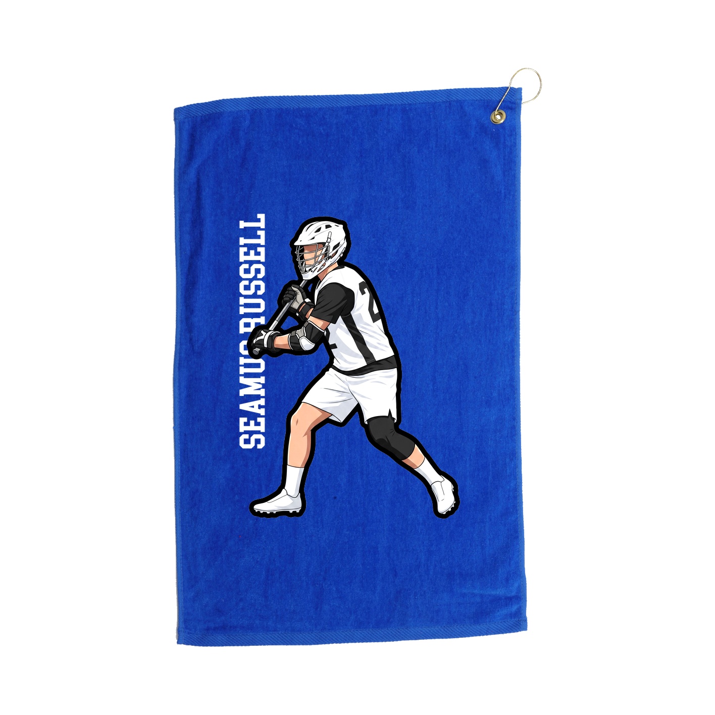 Golf Towel — Name Vertical in Royal