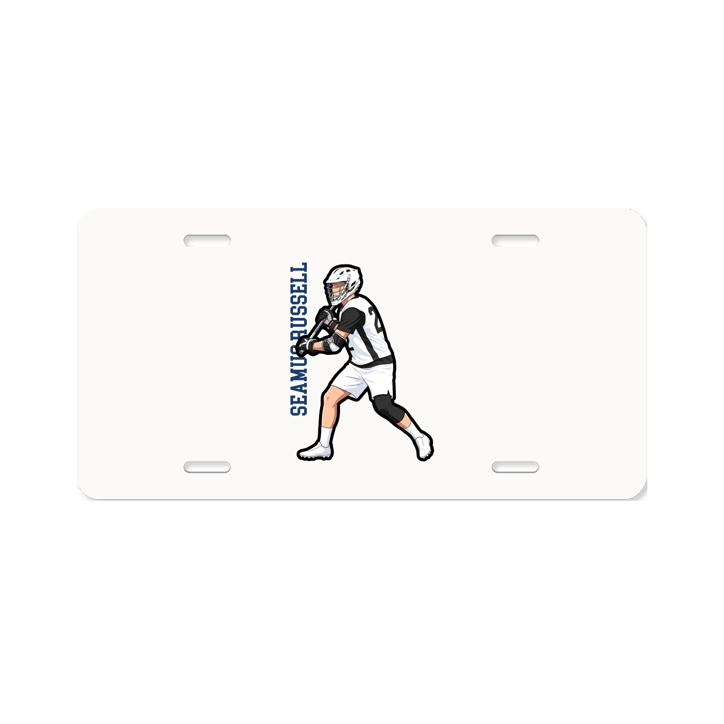 License Plate — Name Vertical in Classic