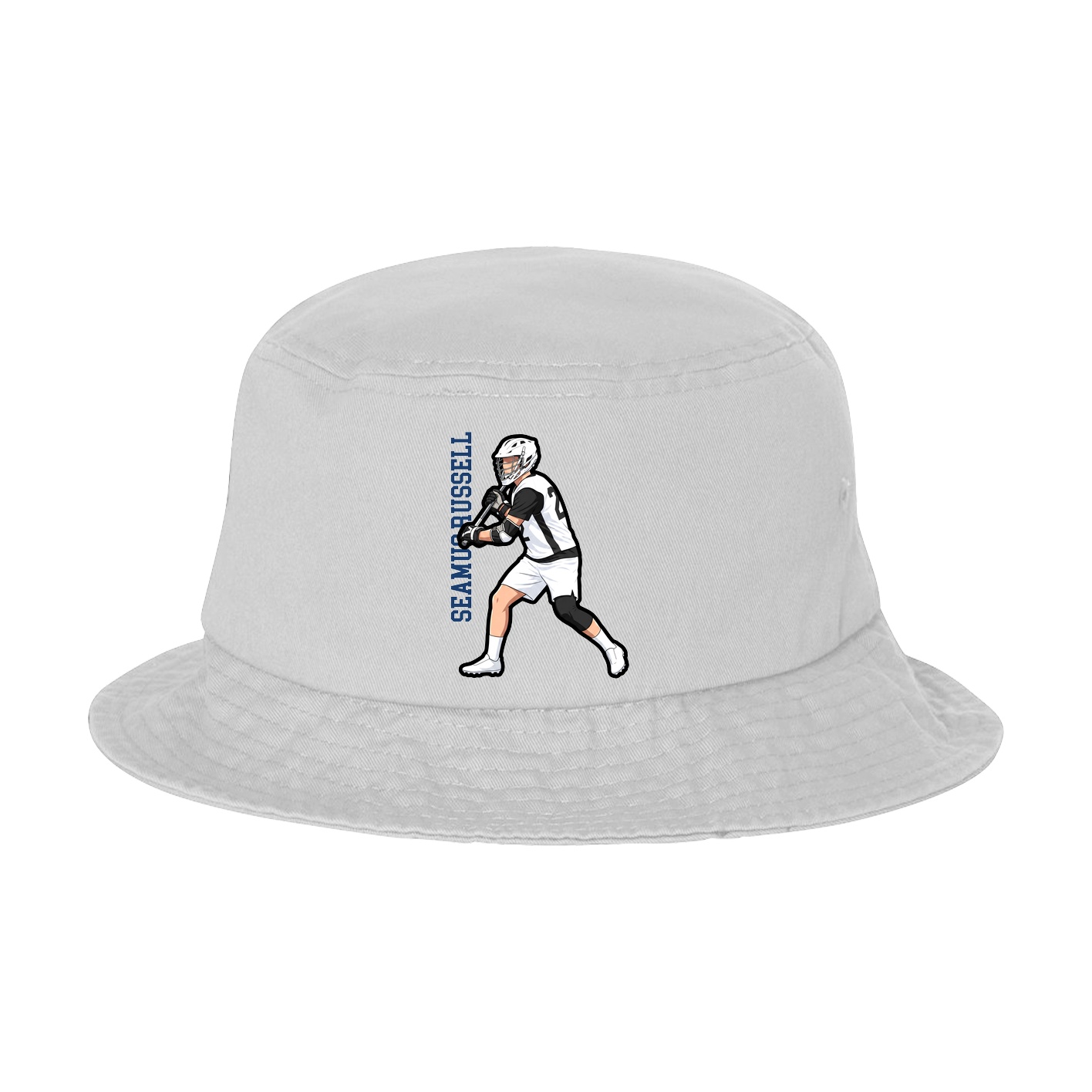 Bucket Cap — Name Vertical in White