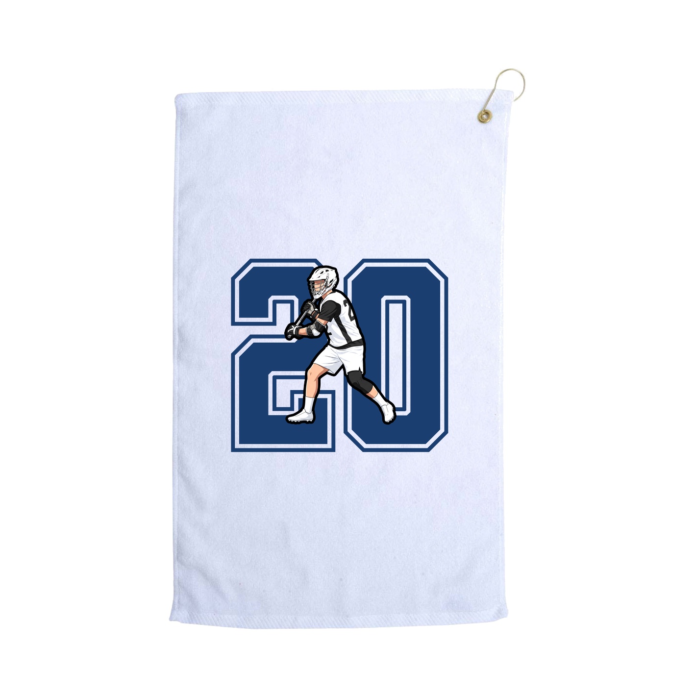 Golf Towel — Number in White